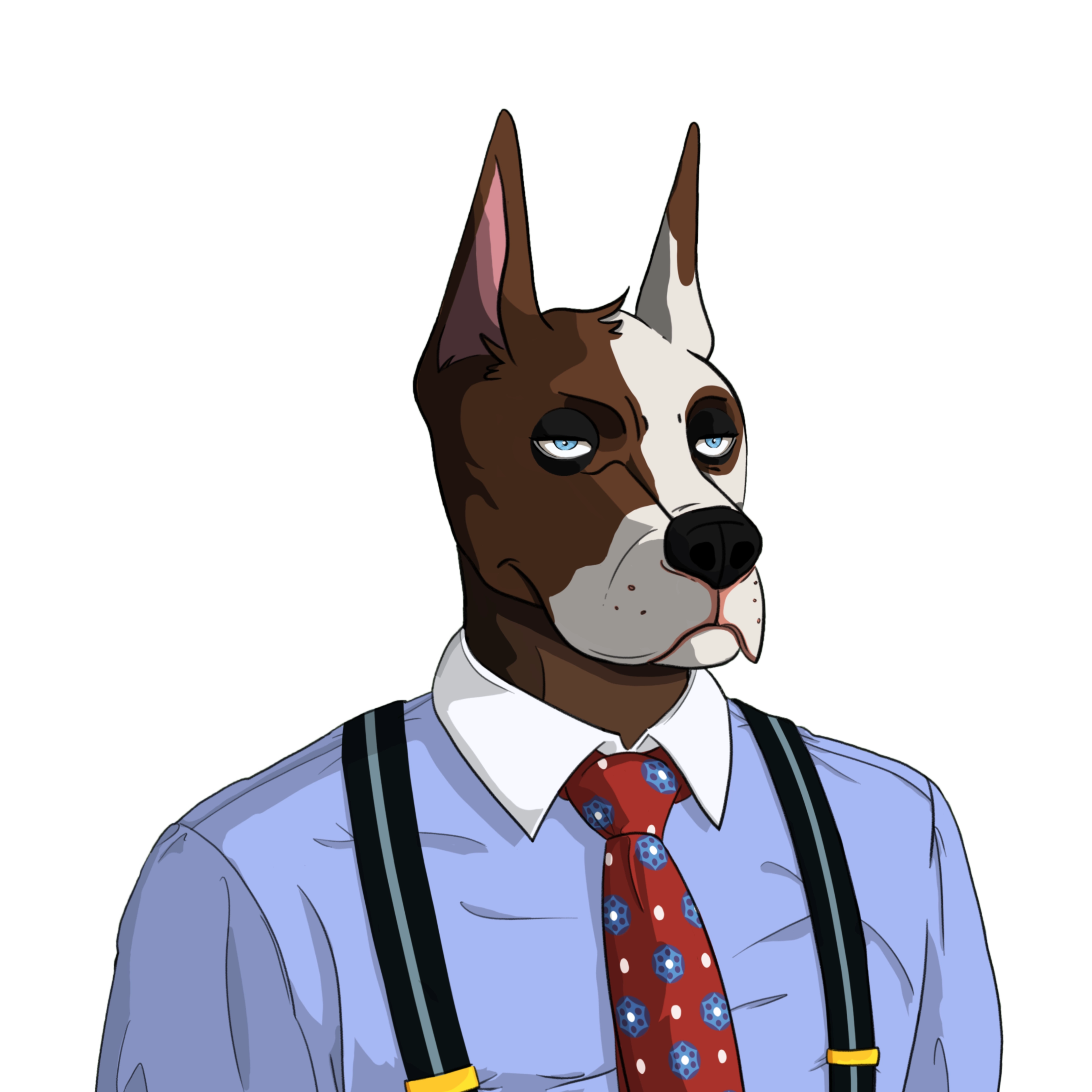 underdog NFT with suspenders